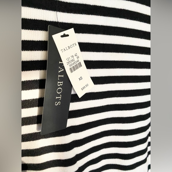 NWT!! Talbots Womens Stripped Long Sleeve Sweater Shirt Size XS - Picture 4 of 6